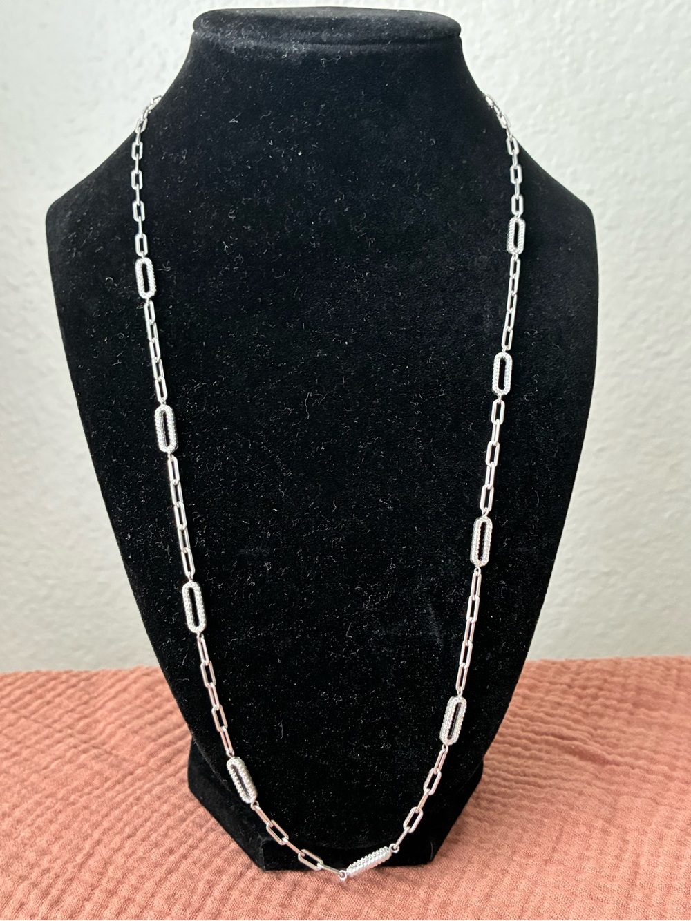 Freida Rothman Silver chain necklace 24”